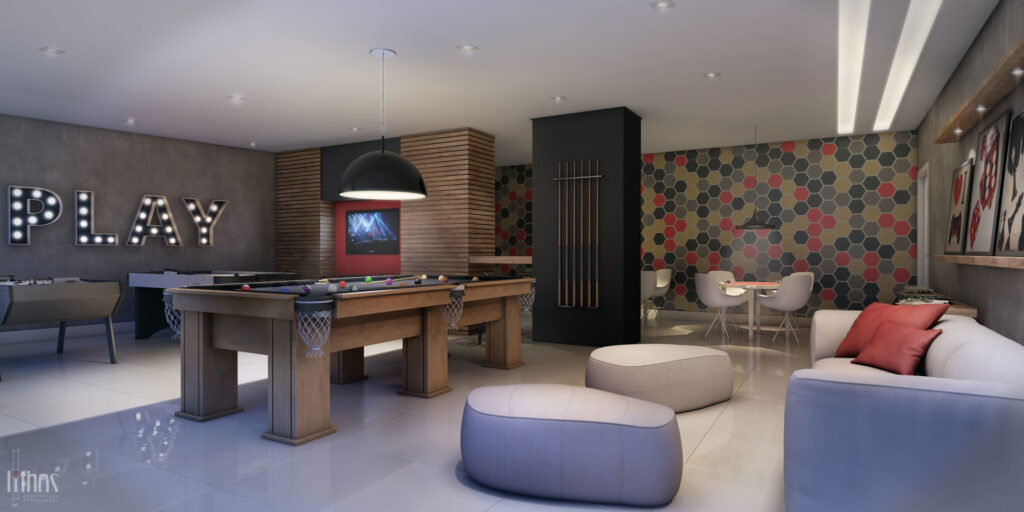 sala de jogos no Vesta em Torres